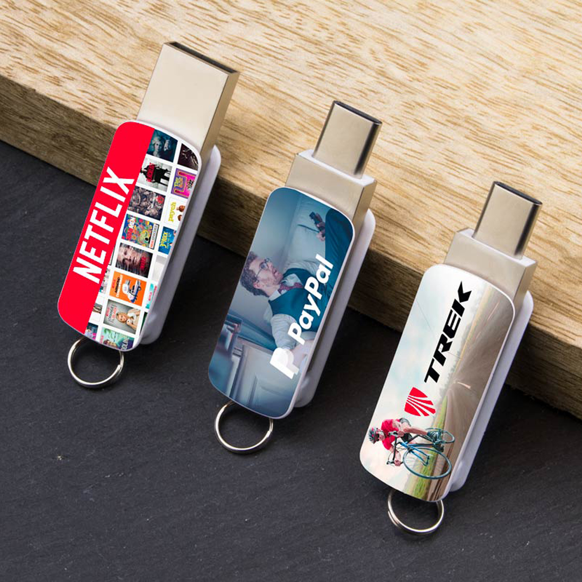 Dual USB and USB-C Flash Drive view 2